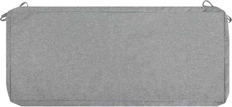 FUNHOME Outdoor Bench Cushion Covers 48" x 18" x 3", No Insert! Patio Pads Covers Replacement for Outdoor Furniture,Water Resistant Patio Loveseat Cushion Covers 1 Pack, Light Grey (Covers ONLY) - Image 1